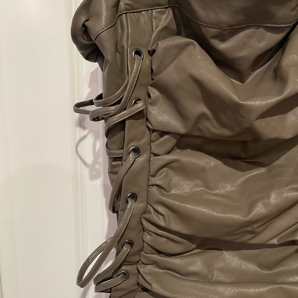 Forever 21 Olive Lace-Up Mini Dress - Picture 8 of 10